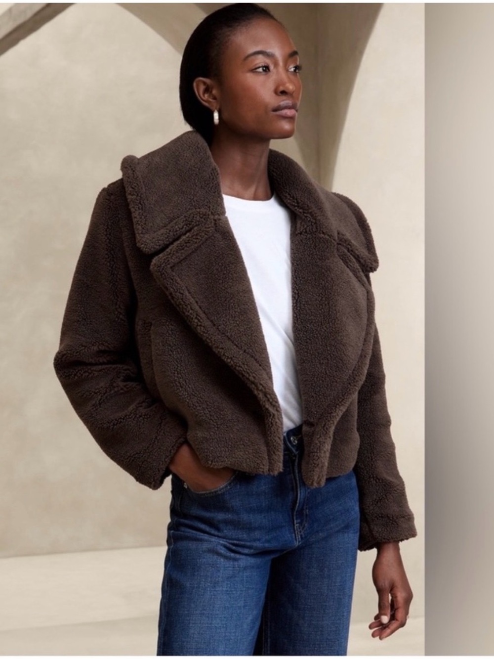 Banana Republic Teddy Coat in Small!